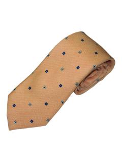 Pastel Pink Silk Tie with Square Pattern