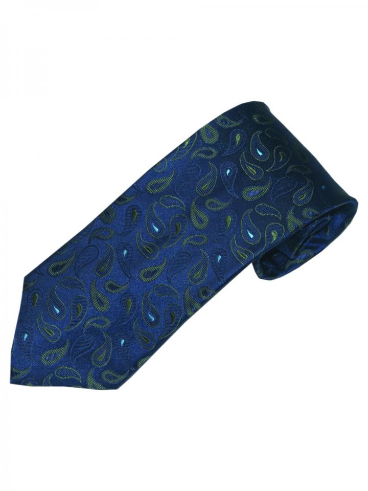 Navy Blue paisley detail tie