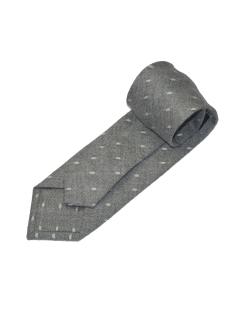 Light Grey Tie with White Dot Pattern