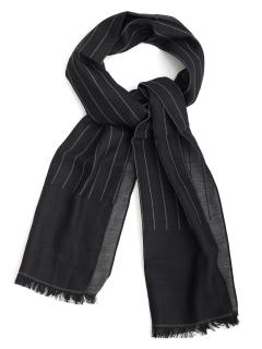 Smoky Black Scarf with White Lining