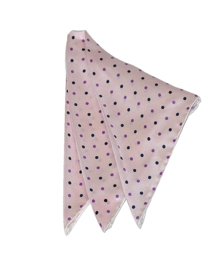 Pastel Pink with Violet Polka Dots