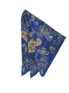 Cerulean Blue Paisley Print