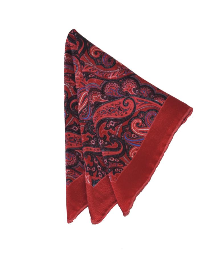 Persian Red Paisley Pattern Print