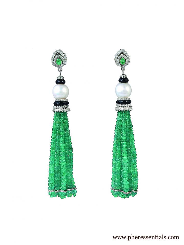 Jade Tassel Earrings