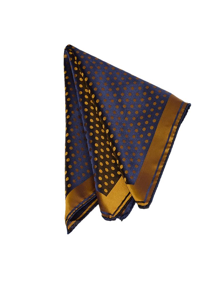 Dark Blue with Gold Dot Pattern