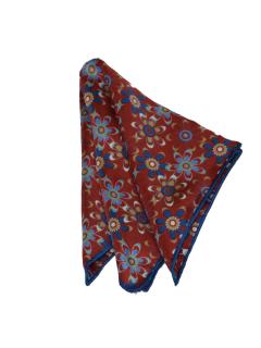 Sienna Red with Floral Pattern Print