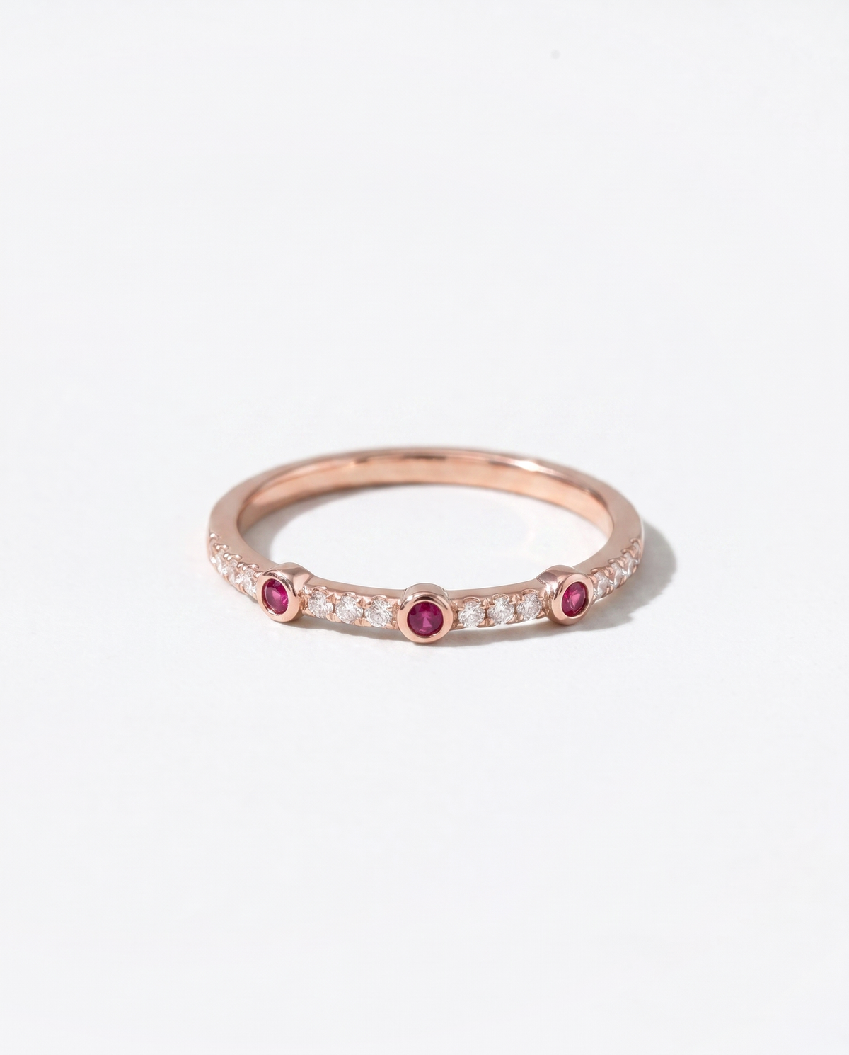 Ruby Half-Eternity, overhead view from directly above