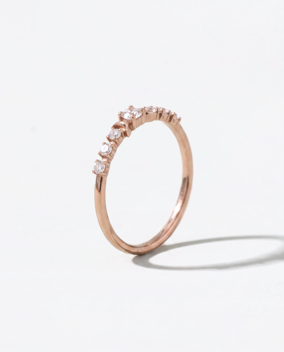 Seven Brilliants ring, side profile view